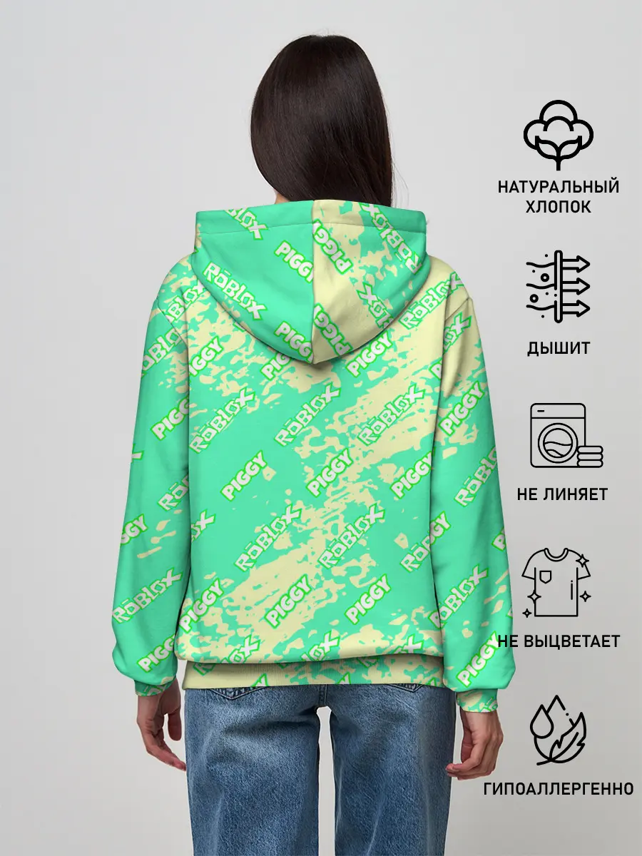 Женское худи / Свинка Пигги из Roblox