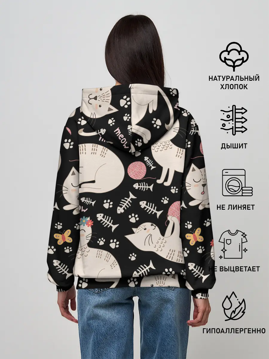 Женское худи / Милые кошечки