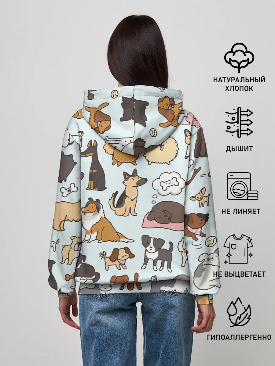 Женское худи / Собаки