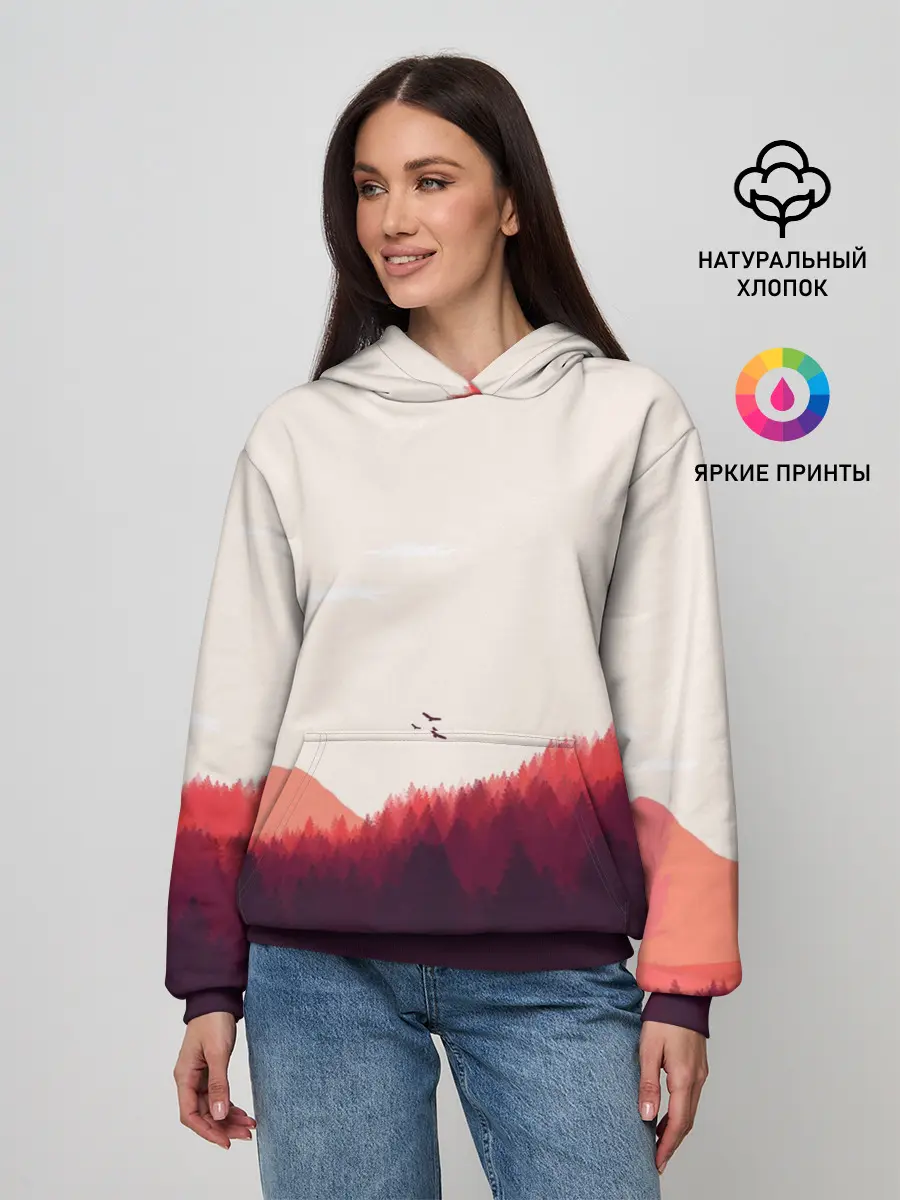 Женское худи / Пейзаж №1
