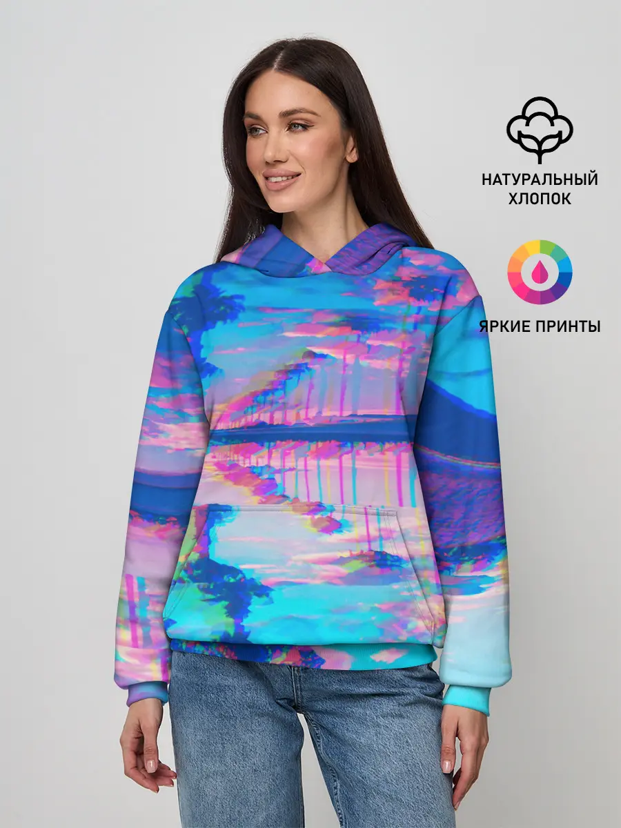 Женское худи / ГАВАЙИ ГЛИТЧ