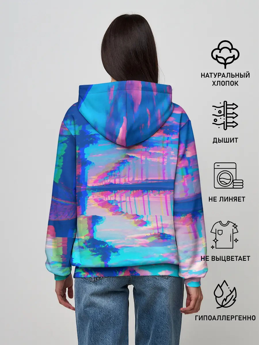 Женское худи / ГАВАЙИ ГЛИТЧ