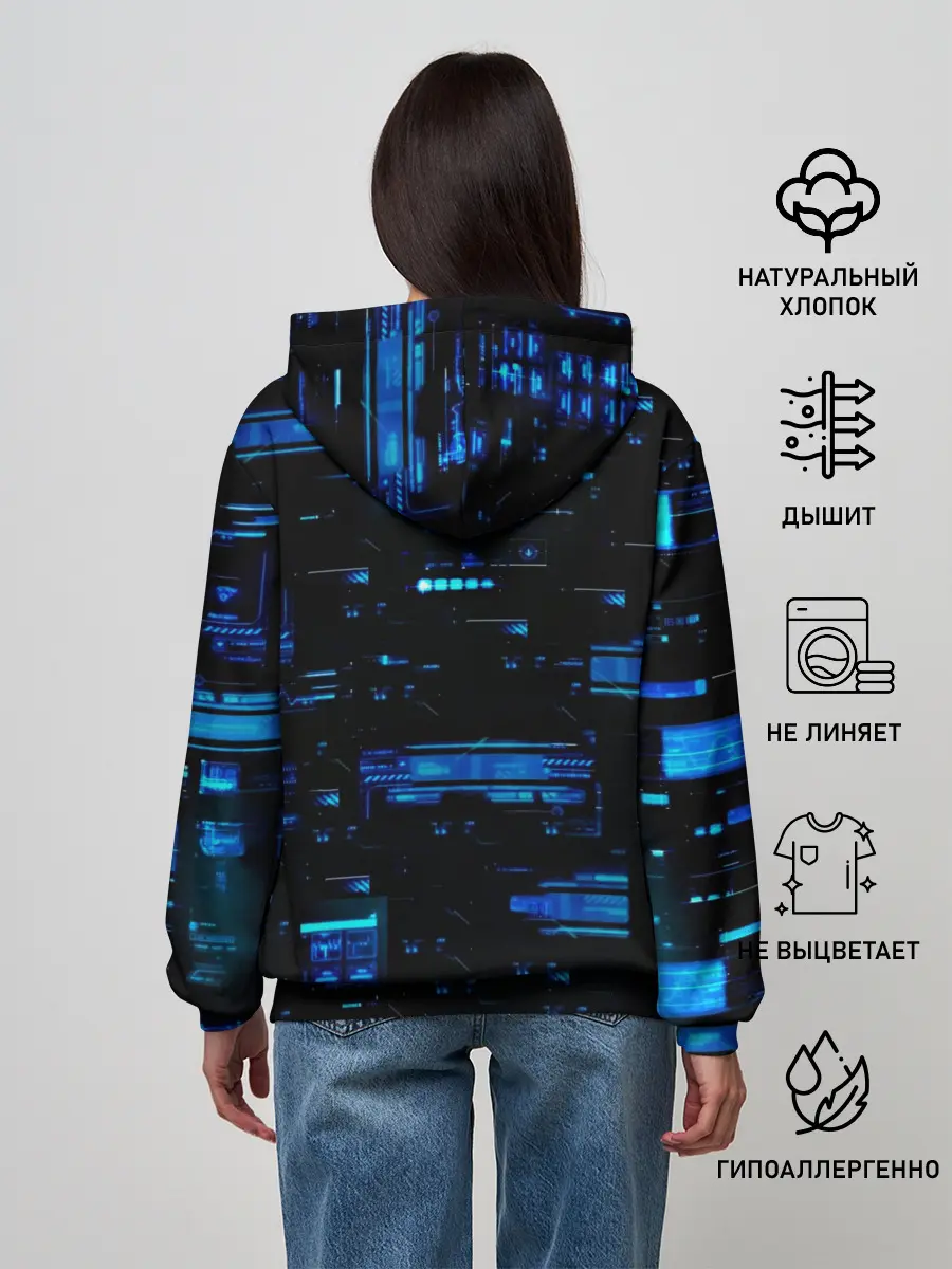 Женское худи / Miku в матрице