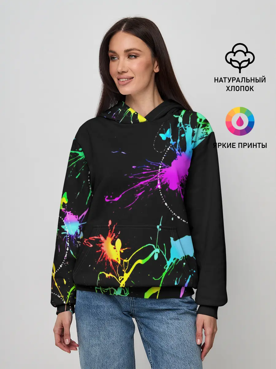 Женское худи / НЕОНОВЫЕ КРАСКИ