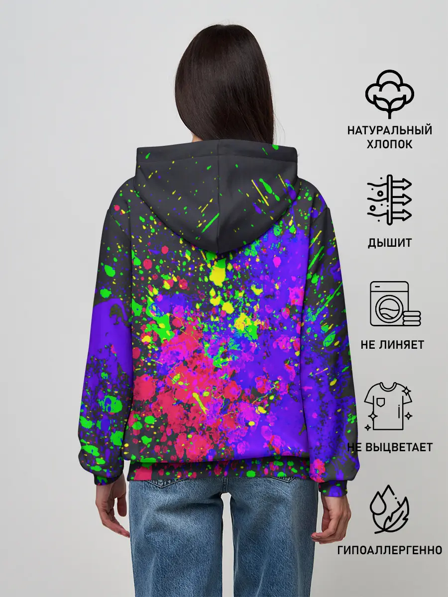 Женское худи / КИСЛОТНЫЕ БРЫЗГИ