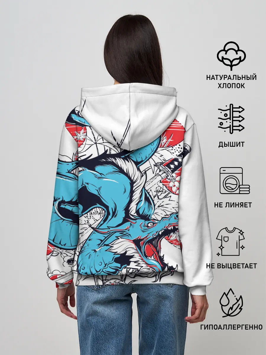 Женское худи / Дзётаро самурайский меч