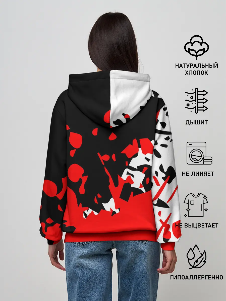 Женское худи / KILLA красные брызги