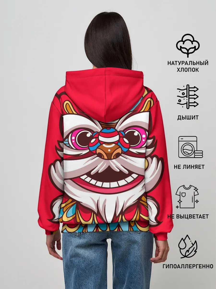 Женское худи / Морда Азиатского Льва
