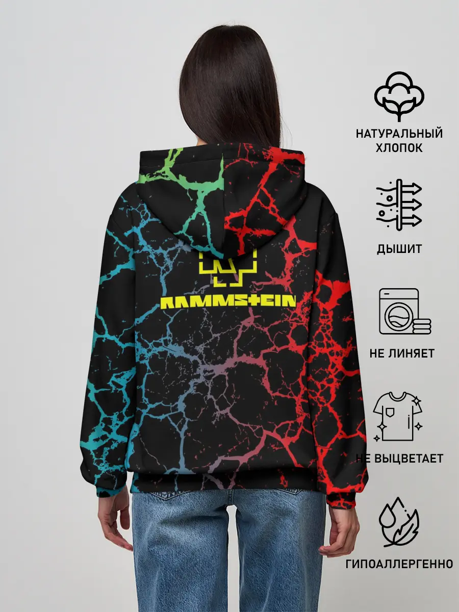 Женское худи / Rammstein трещины