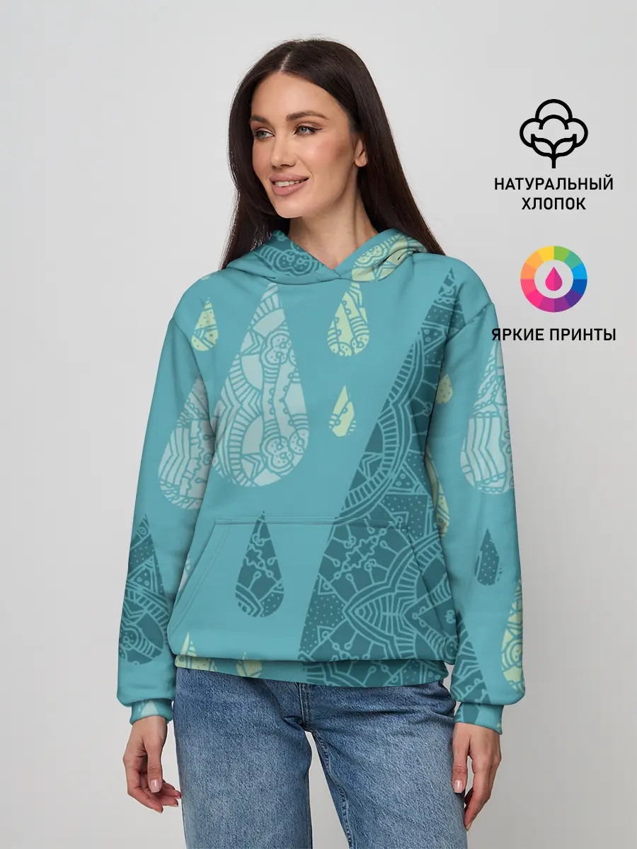 Женское худи / Лесной узор