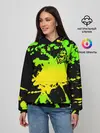 Женское худи / KILLA зеленые брызги