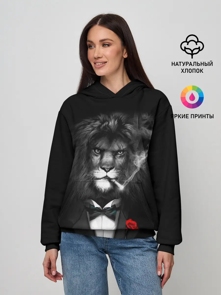 Женское худи / Брутальный Лев