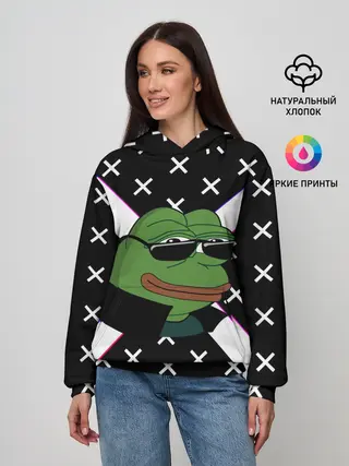 Женское худи / Pepe в очках EZ