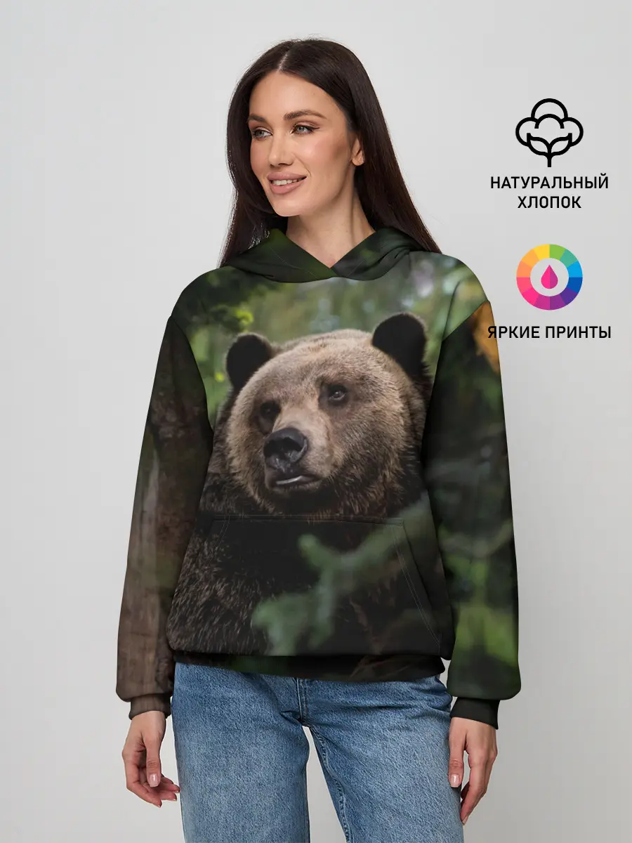 Женское худи / Медведь
