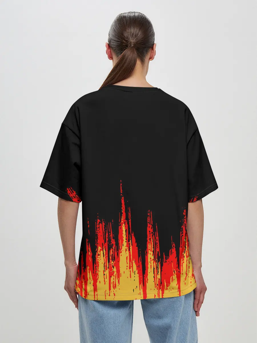 Женская футболка оверсайз / годзилла