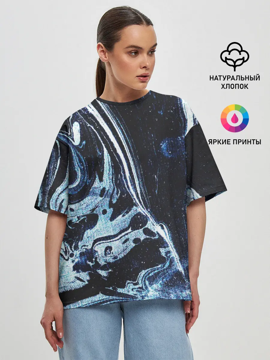 Женская футболка оверсайз / Текстура