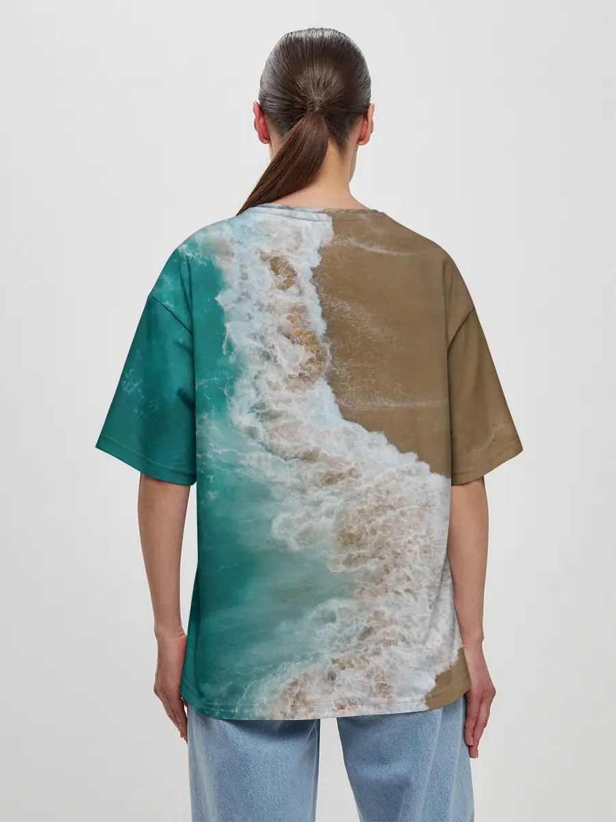 Женская футболка оверсайз / Пляж / beach