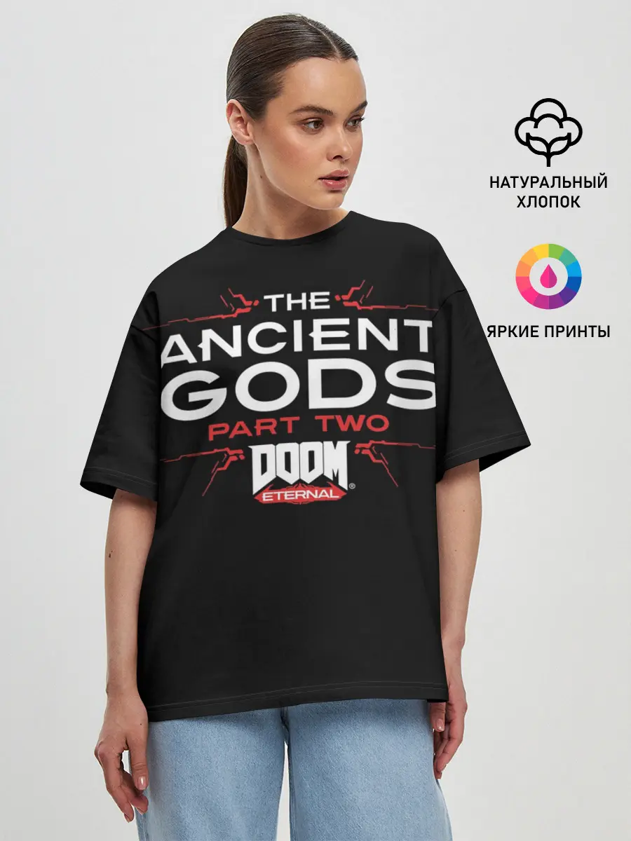 Женская футболка оверсайз / DOOM