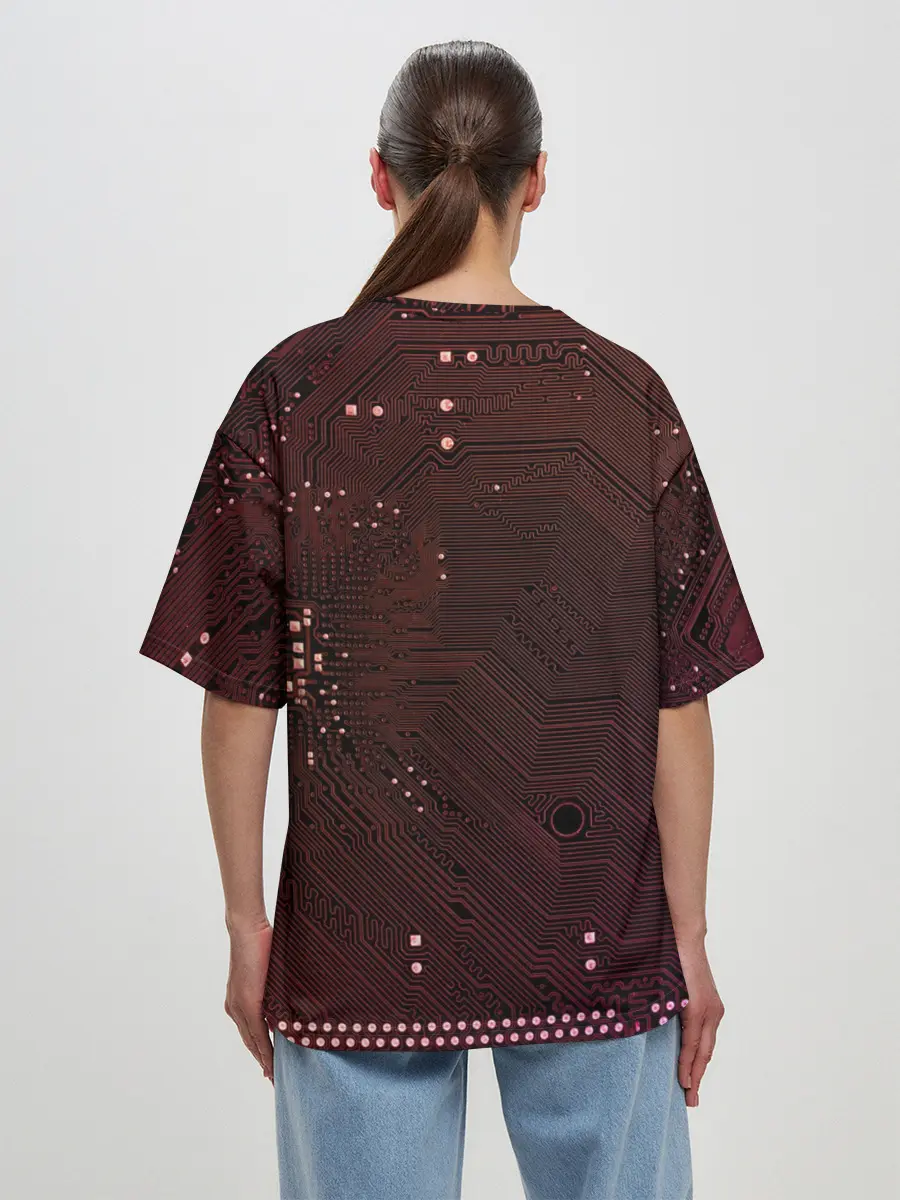 Женская футболка оверсайз / МАТЕРИНСКАЯ ПЛАТА