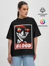 Женская футболка оверсайз / Алукард Blood