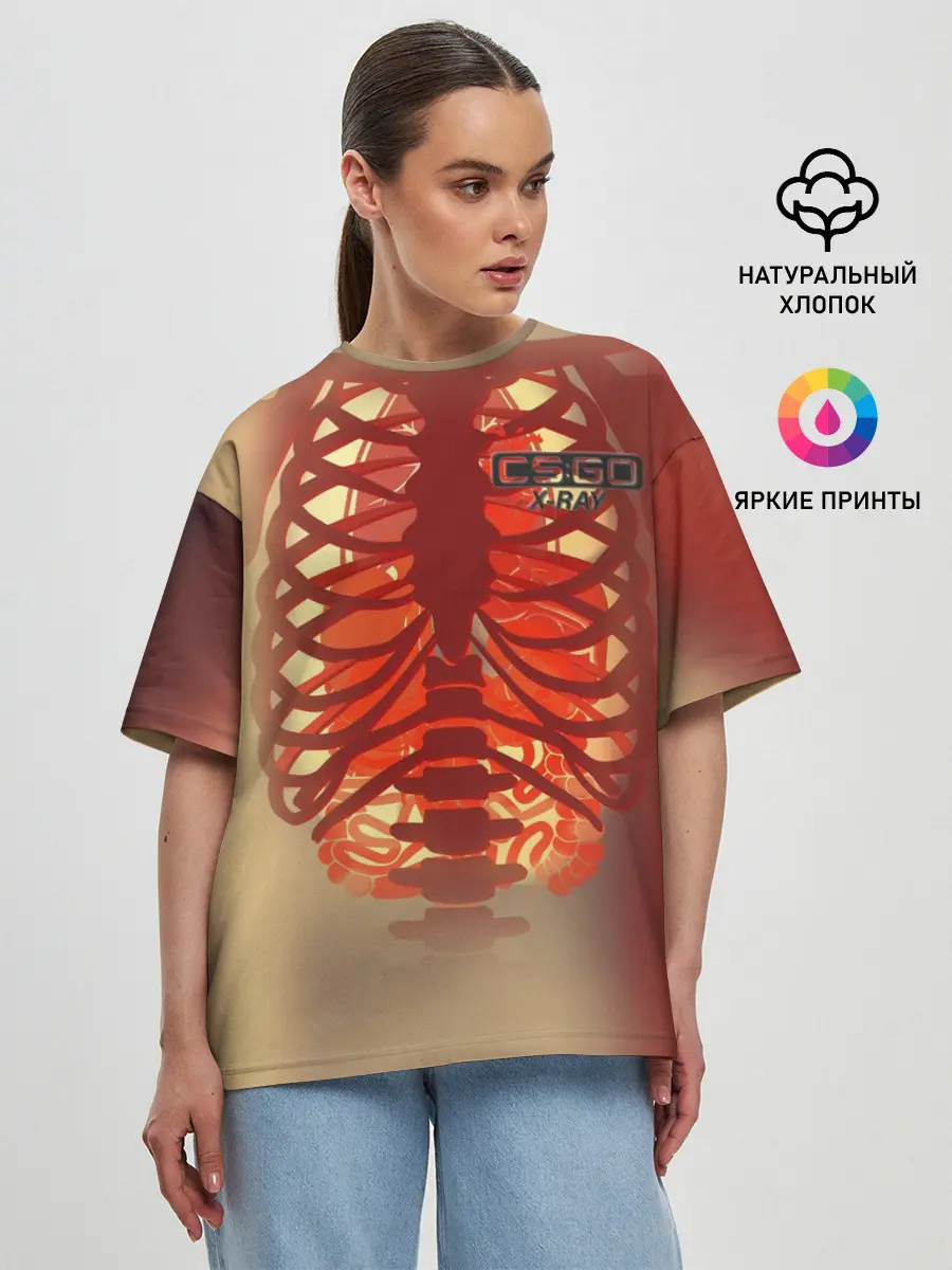 Женская футболка оверсайз / cs:go | X-Ray Style