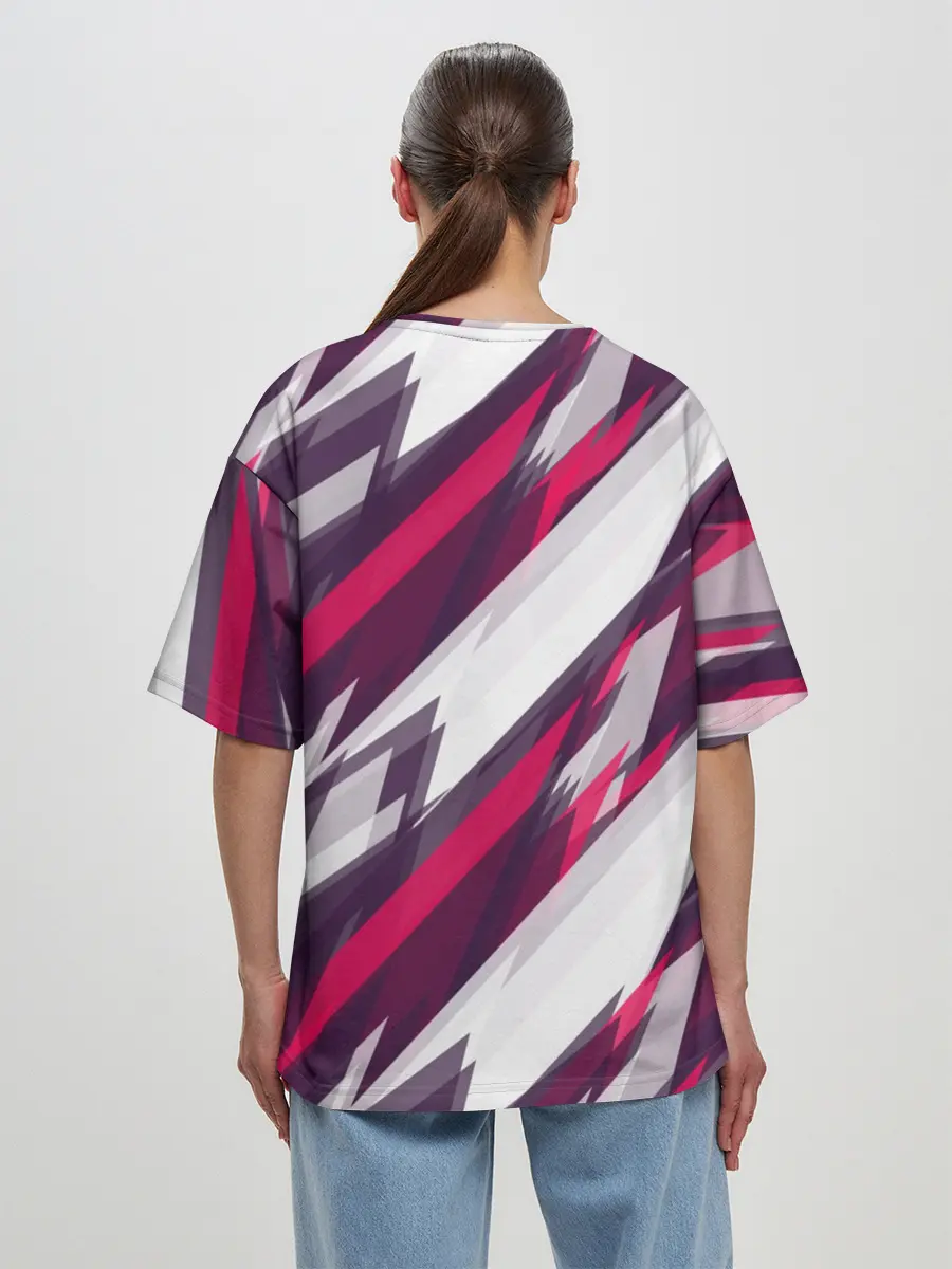 Женская футболка оверсайз / Абстракция ,,Пламя