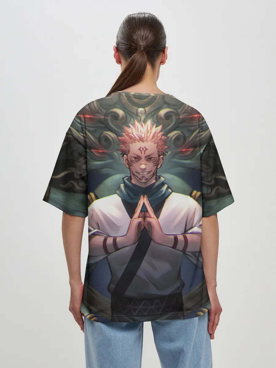 Женская футболка оверсайз / МАГИЧЕСКАЯ БИТВА | SUKUNA