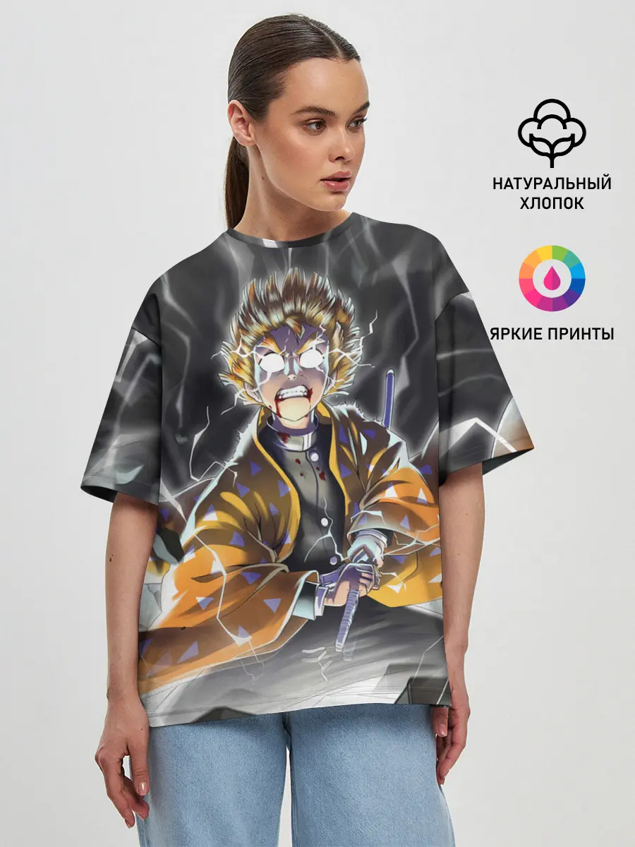 Женская футболка оверсайз / ЗЕНИЦУ | ZENITSU | KNY