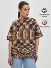 Женская футболка оверсайз / Snake Skin