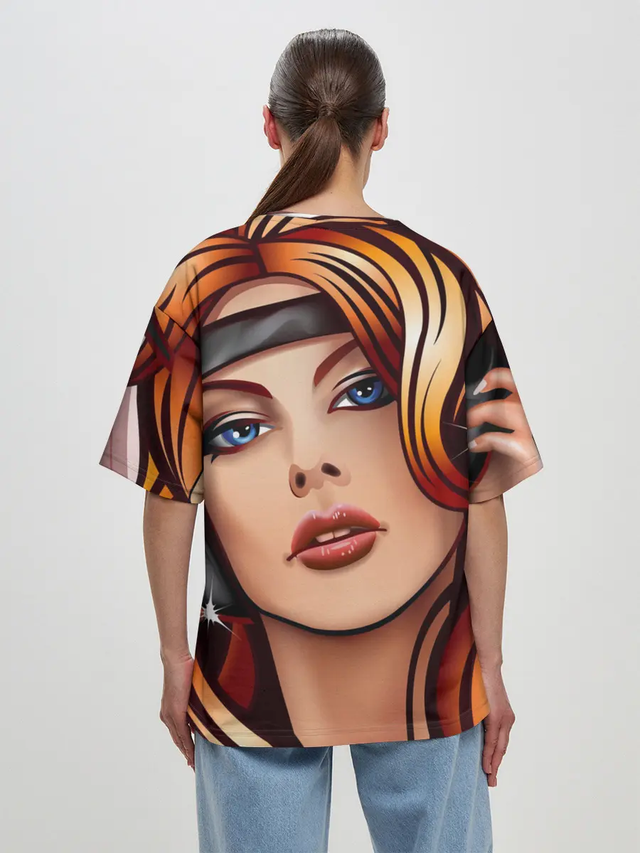 Женская футболка оверсайз / ДЕВУШКА