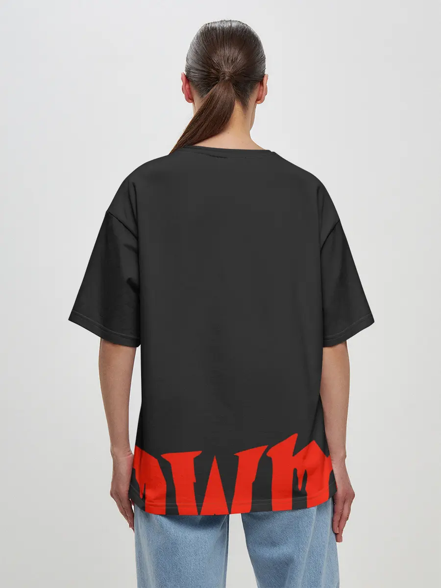 Женская футболка оверсайз / Cat of war