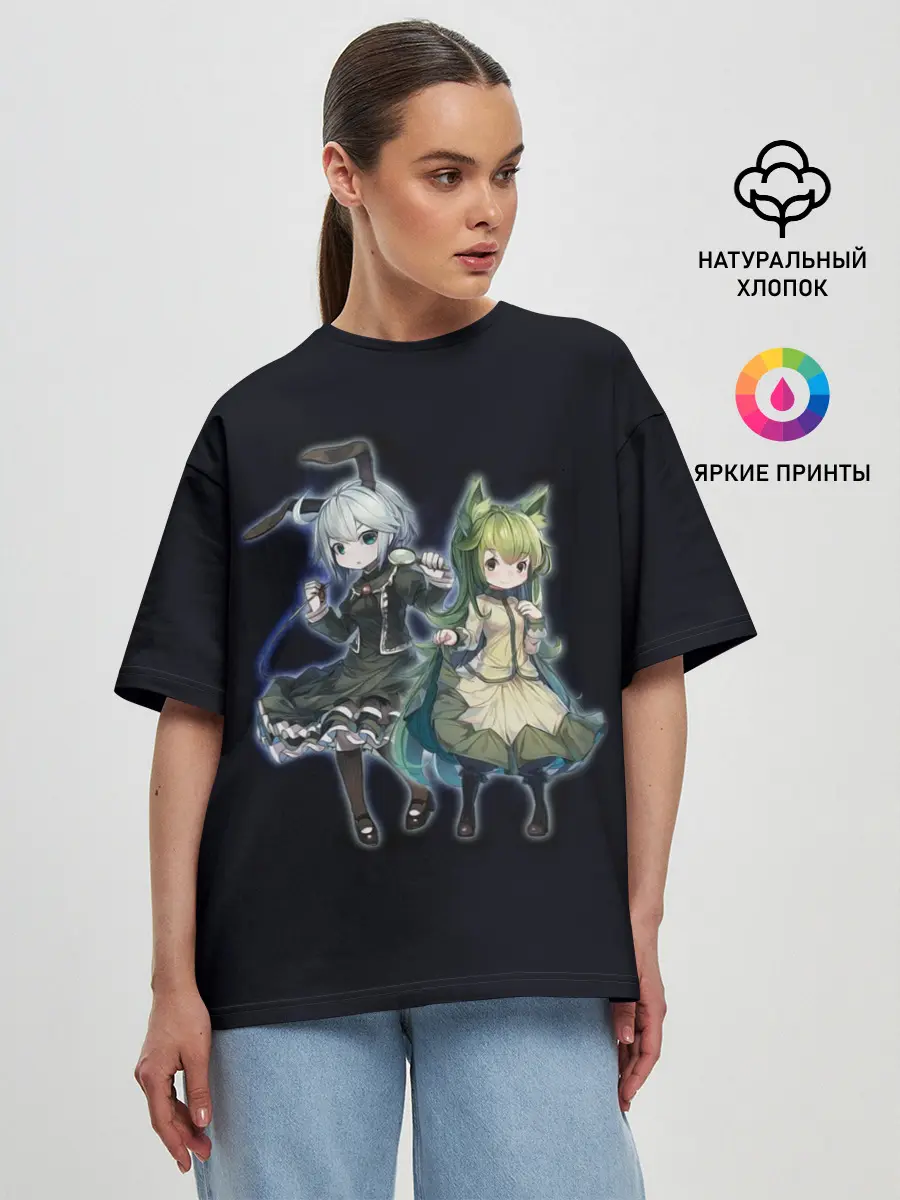 Женская футболка оверсайз / Mylne and the Forest Gift