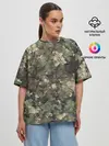 Женская футболка оверсайз / Хмельной камуфляж