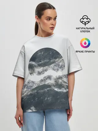 Женская футболка оверсайз / Вершина Горы