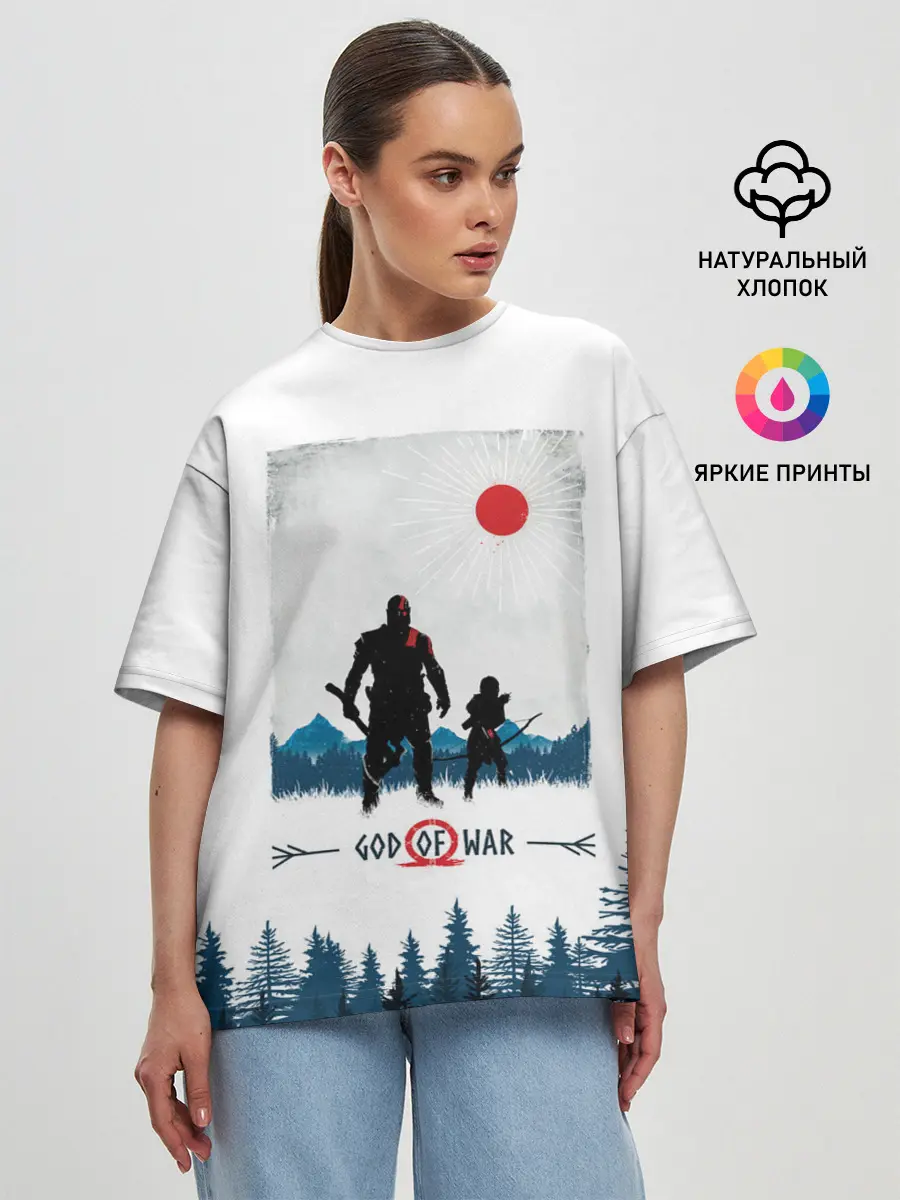 Женская футболка оверсайз / God whith son