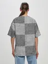 Женская футболка оверсайз / Denim Patchwork