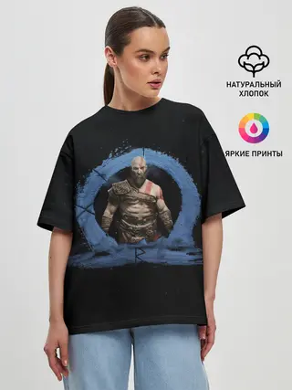 Женская футболка оверсайз / God of war | Ragnarok