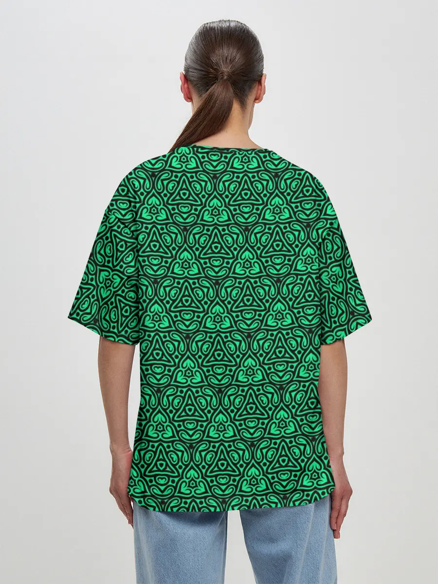 Женская футболка оверсайз / Абстрактный узор Калейдоскоп