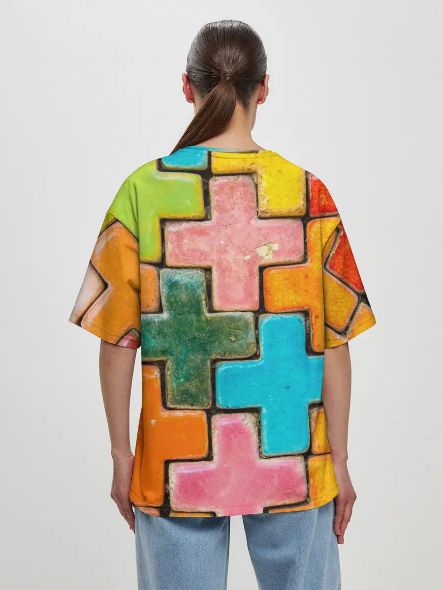 Женская футболка оверсайз / Крестик