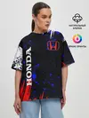 Женская футболка оверсайз / HONDA.