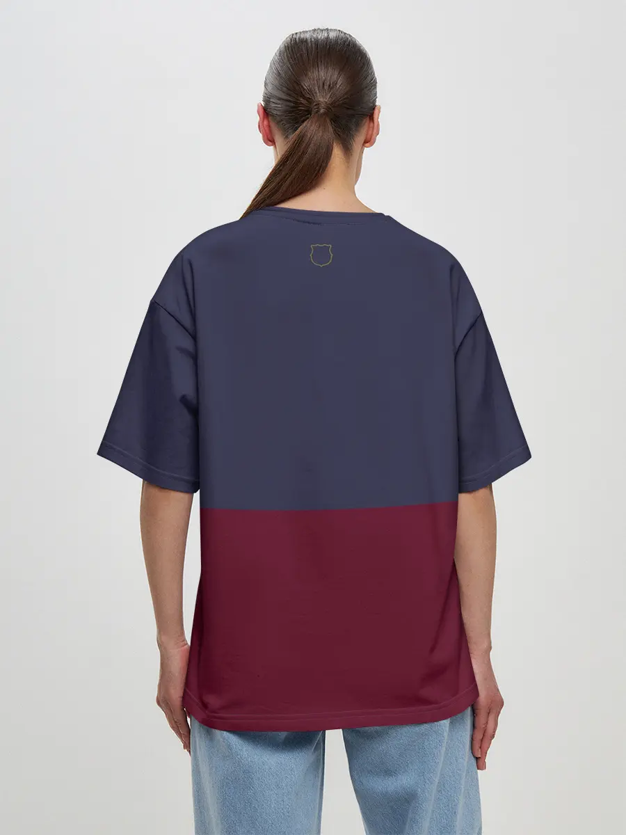 Женская футболка оверсайз / FC Barcelona | Flag and team Logo