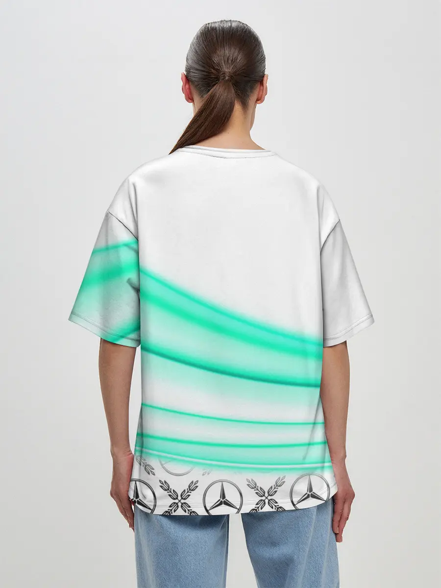 Женская футболка оверсайз / МЕРСЕДЕС АКВА / AQUA