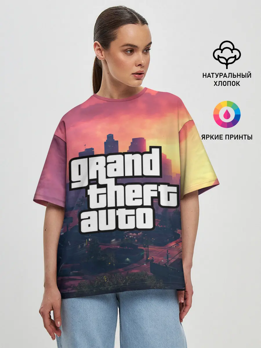 Женская футболка оверсайз / Los Santos | GTA