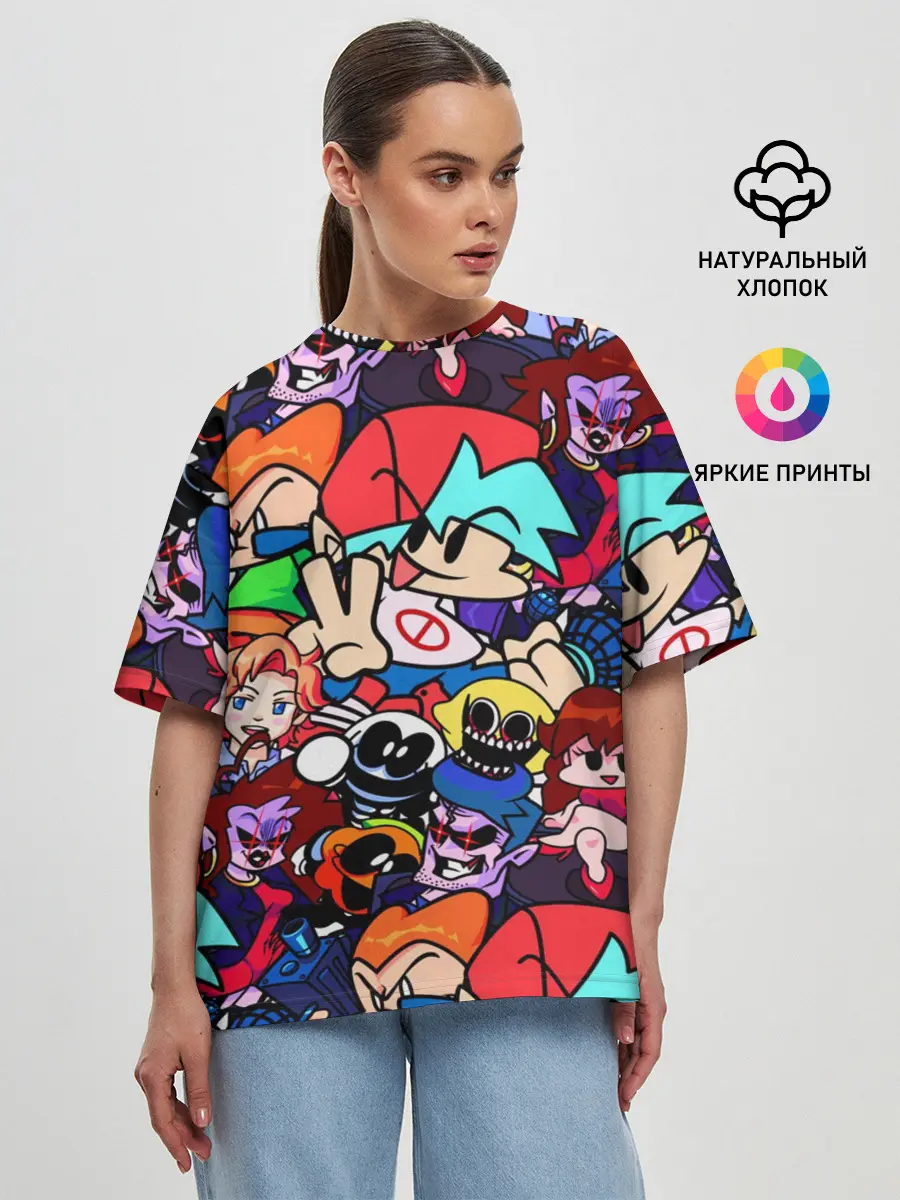 Женская футболка оверсайз / Friday Night Funkin