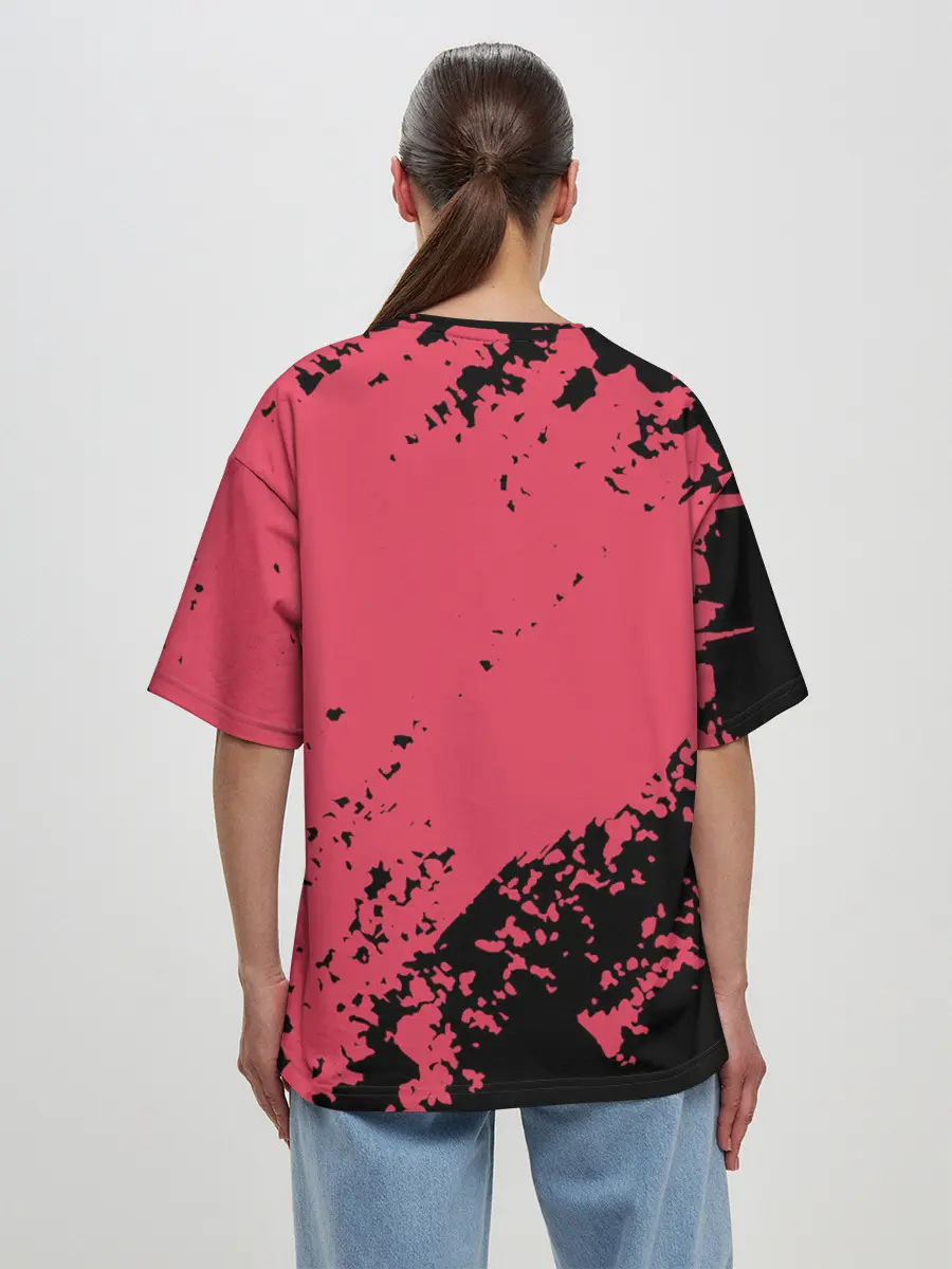 Женская футболка оверсайз / BTS LOGO / БТС ЛОГОТИП