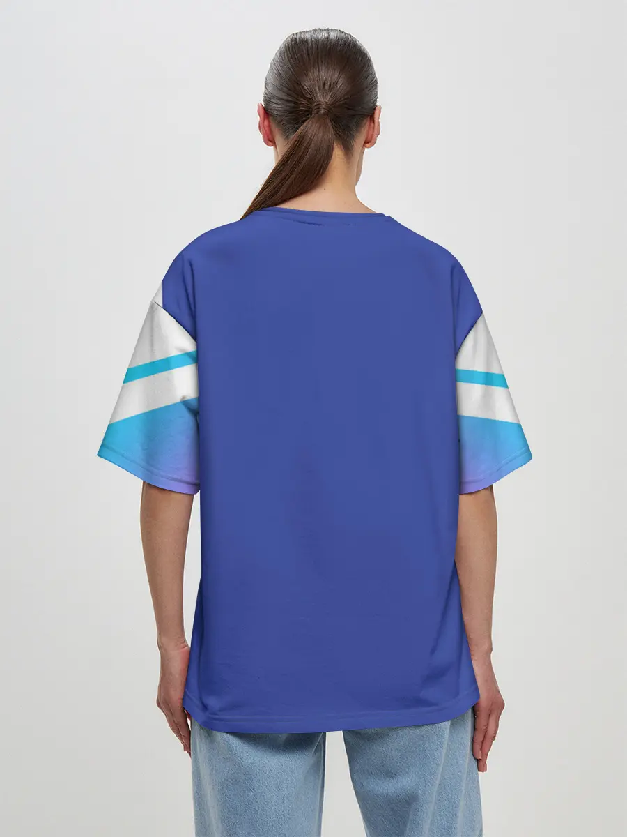 Женская футболка оверсайз / NEON GRADIENT FITNESS UNIFORM