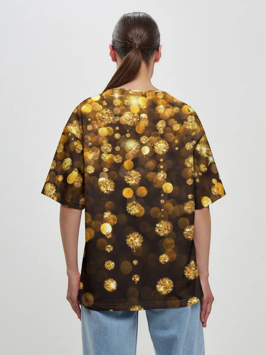 Женская футболка оверсайз / GOLDEN RAIN