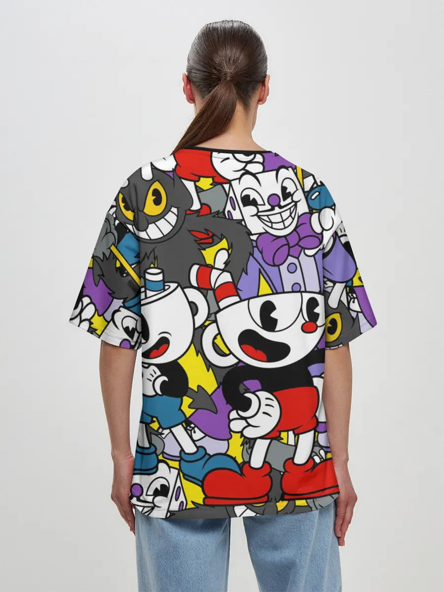 Женская футболка оверсайз / Cuphead