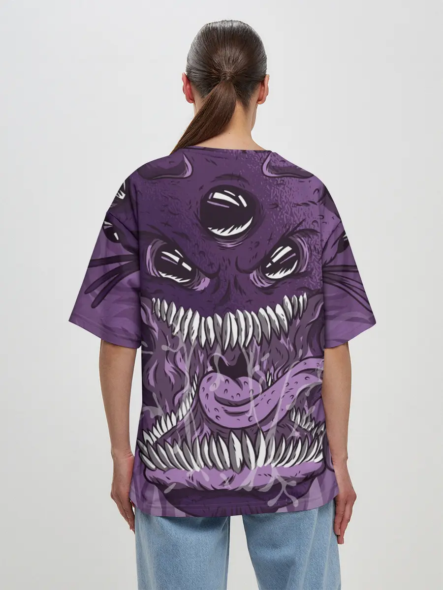 Женская футболка оверсайз / Инопланетное чудовище