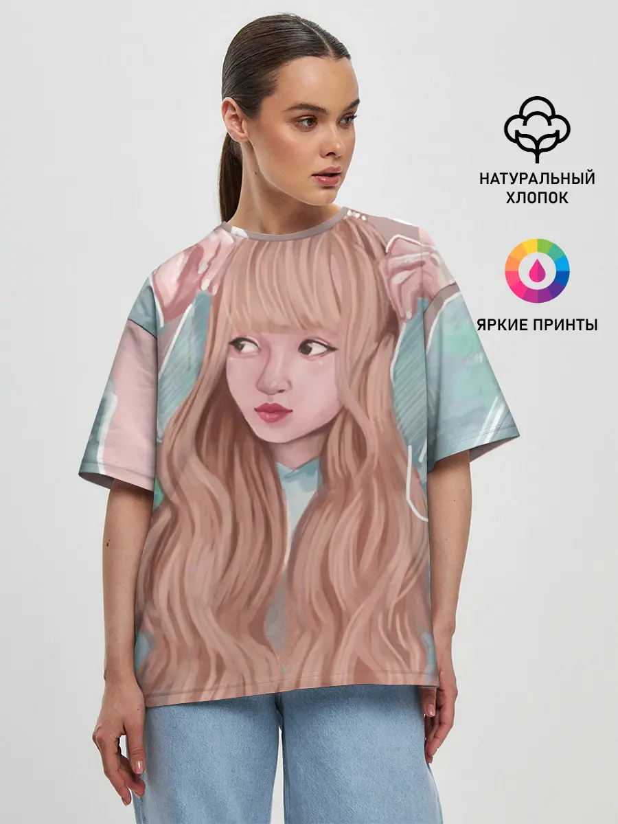 Женская футболка оверсайз / Лиса Манобан